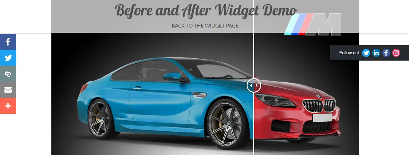 Before after Widget Adobe Muse