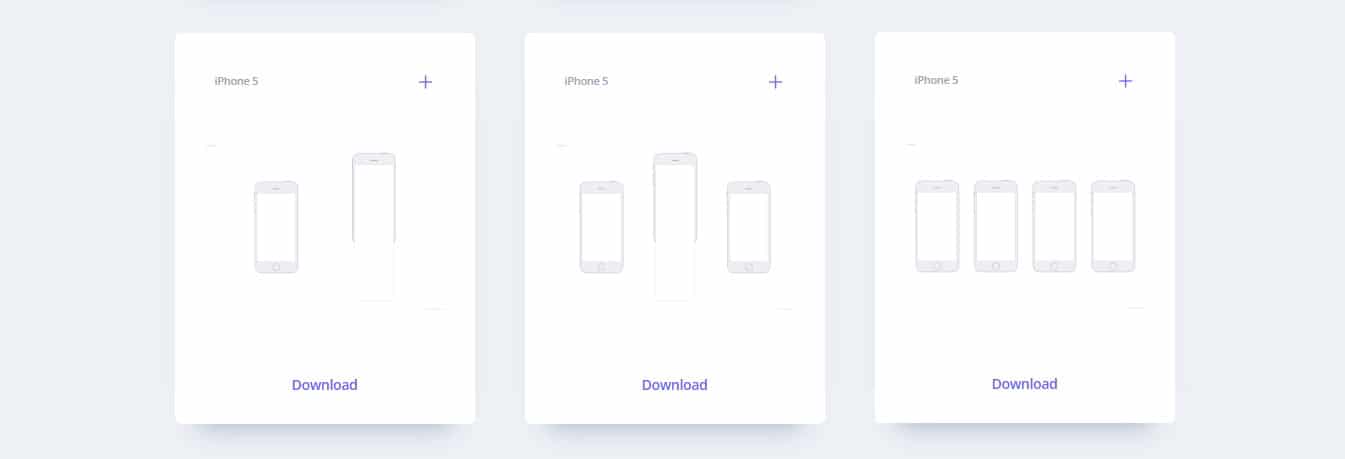 Printable device sketch sheet templates for UI Skechsheets Templates