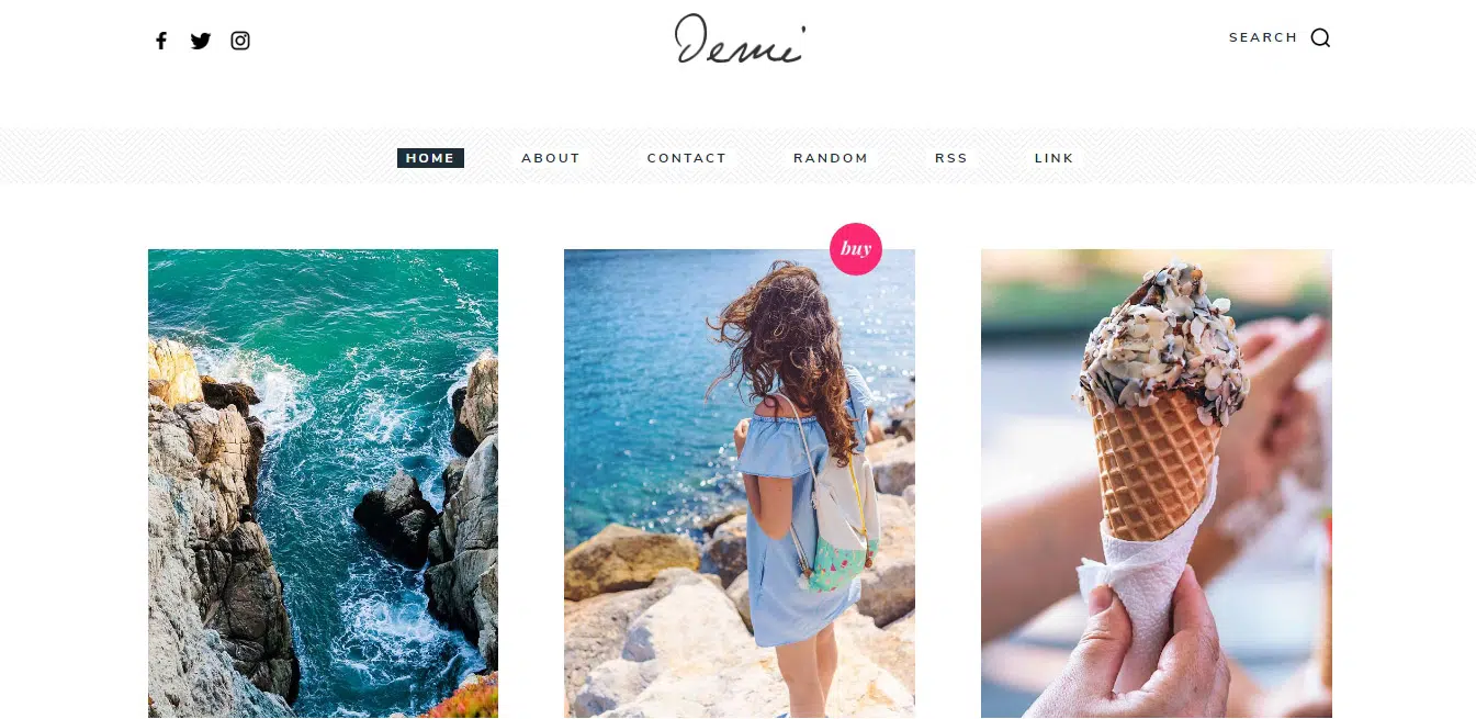 Demi: Grid-Based Blogger/Blogspot Template