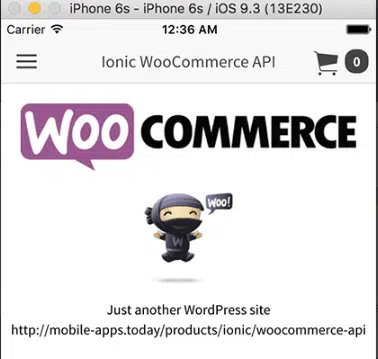 Ionic WooCommerce API web app templates