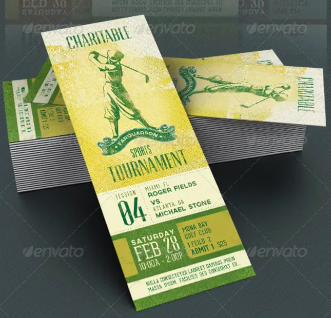 Charitable Sports Event Ticket Template