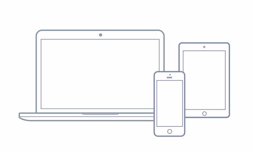 Macbook, Ipad, iPhone Outline Mockup
