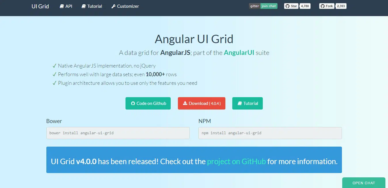 UI Grid Angular JS Tool for Web Developers