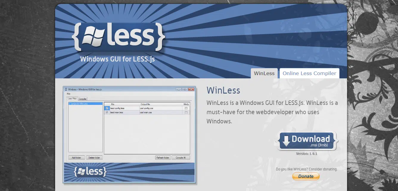 WinLess GUI Less Compiler