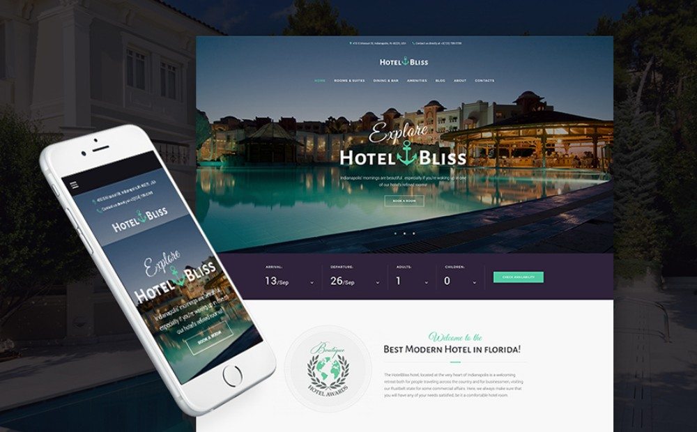 11-WordPress Theme for Spa and Resort Hotel