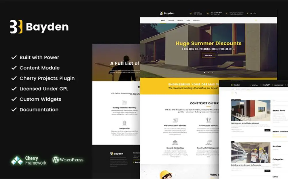 27-Responsive WordPress Theme for Architecture & Construct