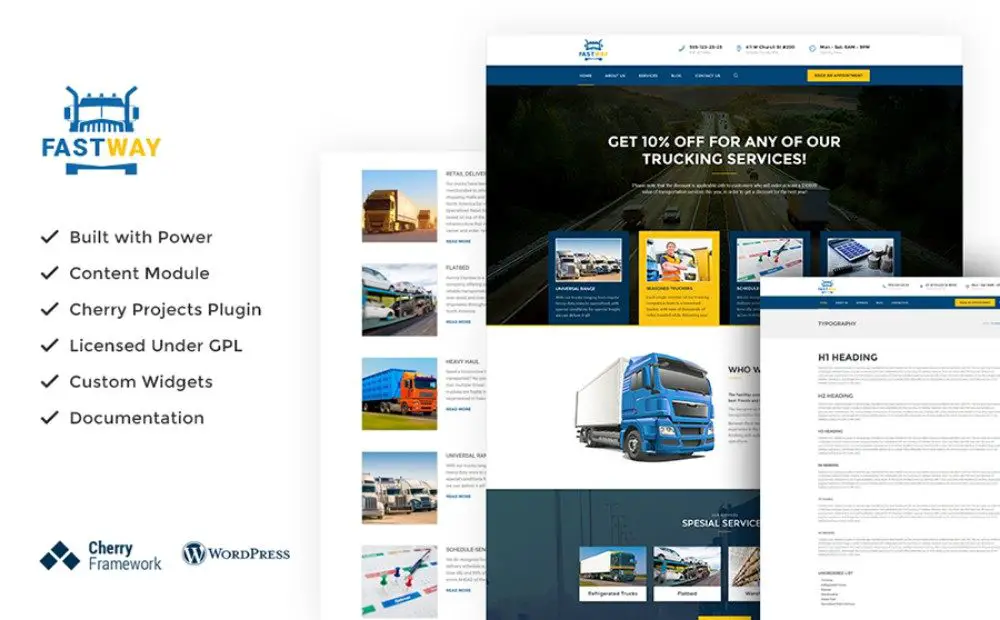 28-Responsive WordPress Theme for Transportation Company