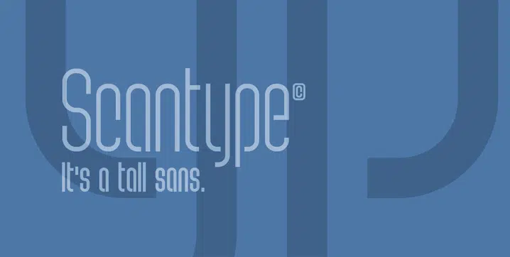 Scantype free condensed Font