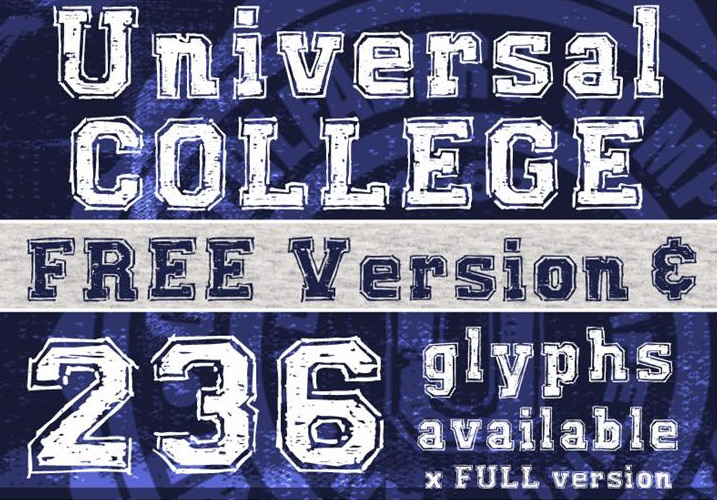 UNIVERSAL-COLLEGE Athletic Font