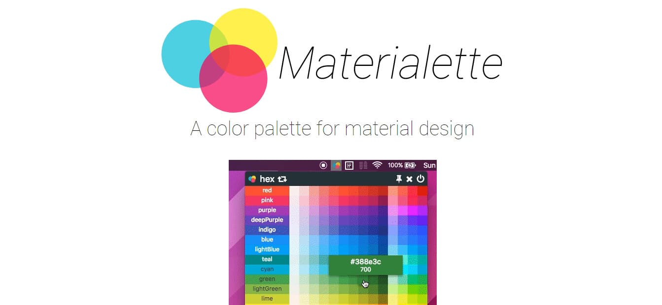 Materialette - A color palette for material design - Mike Schultz