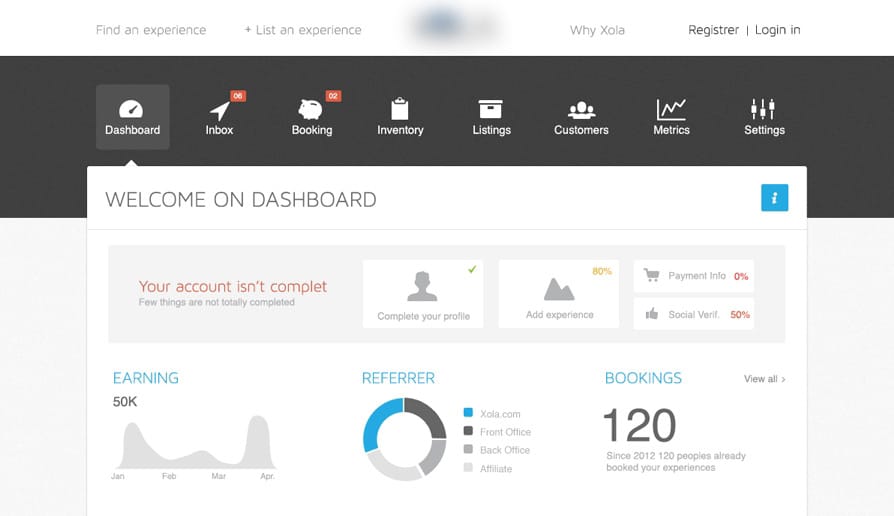Dashboard Page by Agence Me