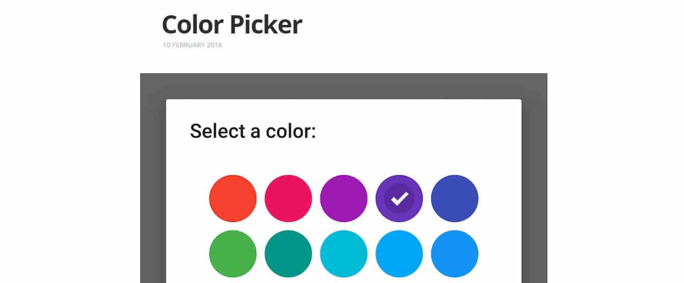 Color Picker - Material Design