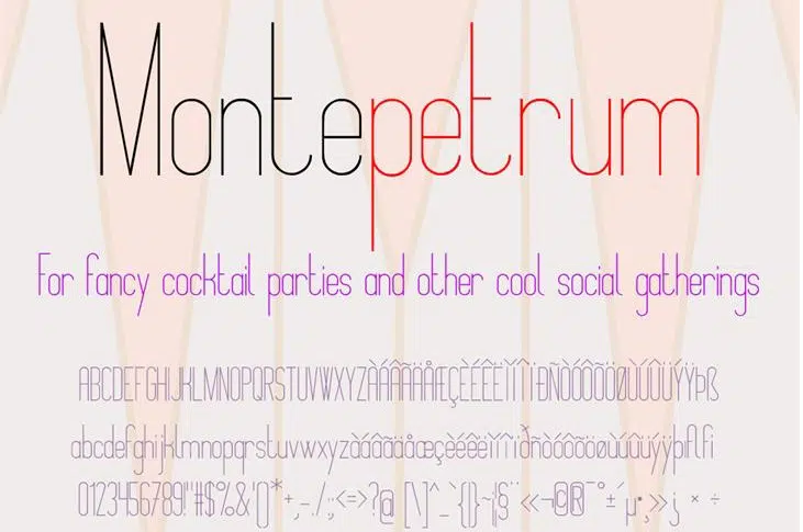 Montepetrum free condensed Font