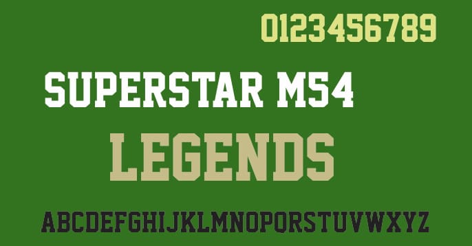 Superstar M54 sports Font by justme54s
