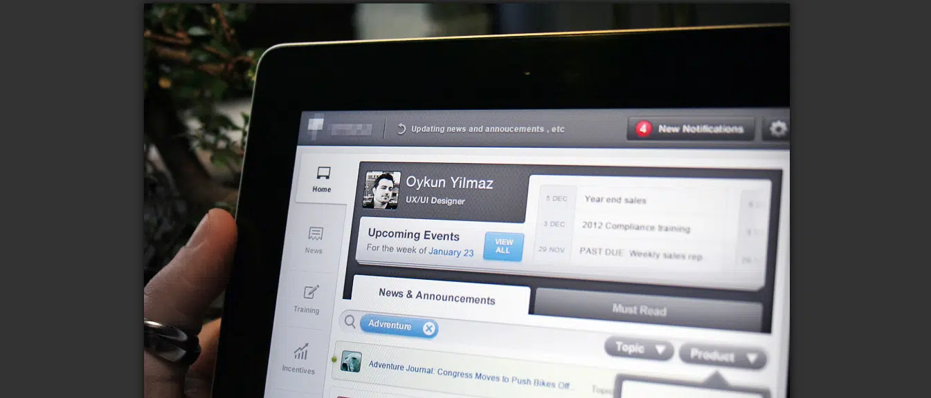 Home Screen (iPad App UX/UI) by Oykun