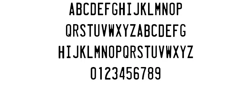 License Plate free condensed fonts