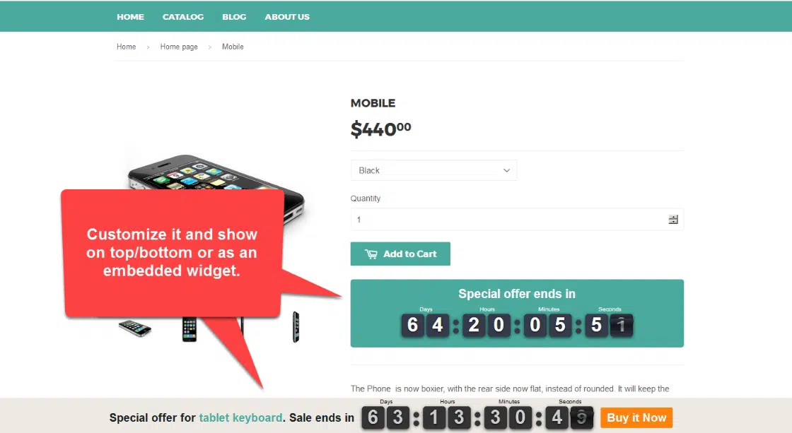 Sales Countdown Timer Bar Shopify App