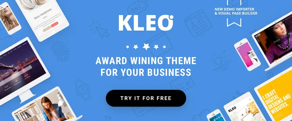 Kleo small business wordpress theme