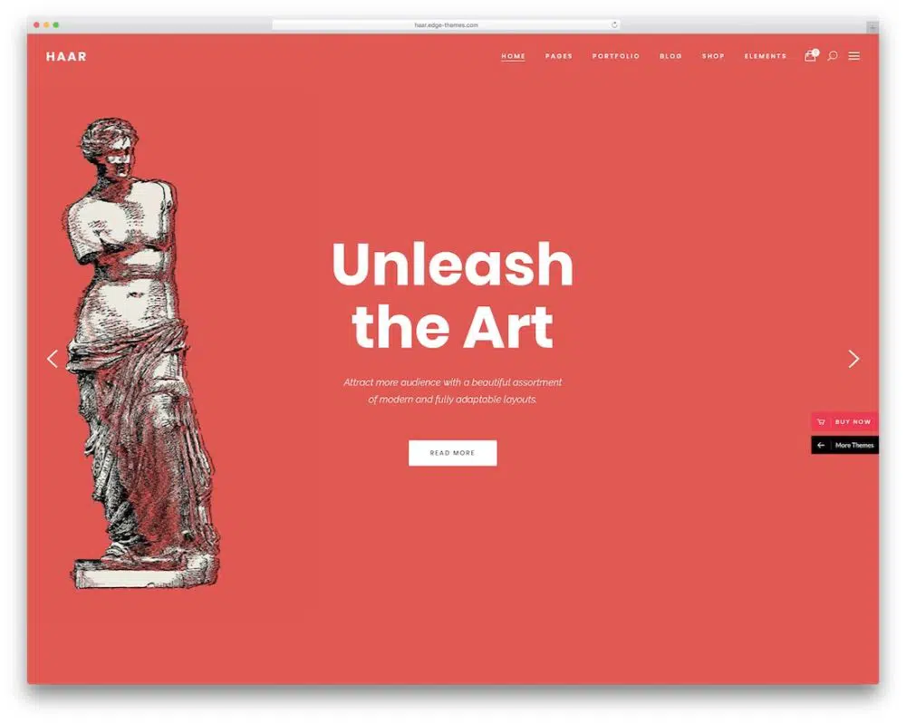 Haar- WordPress Theme for Artists Portfolio