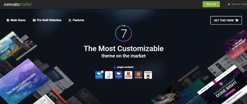 The 7 eCommerce website theme 