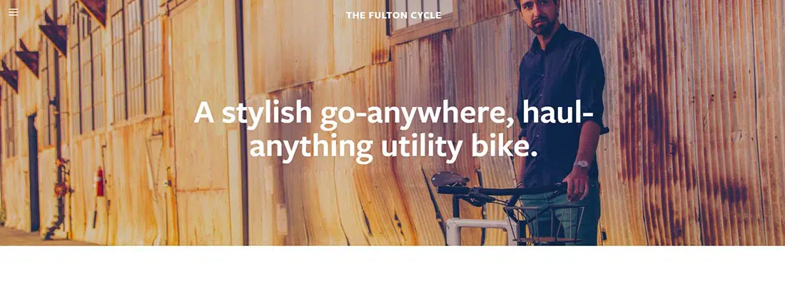 The Fulton Cycle Squarespace Template