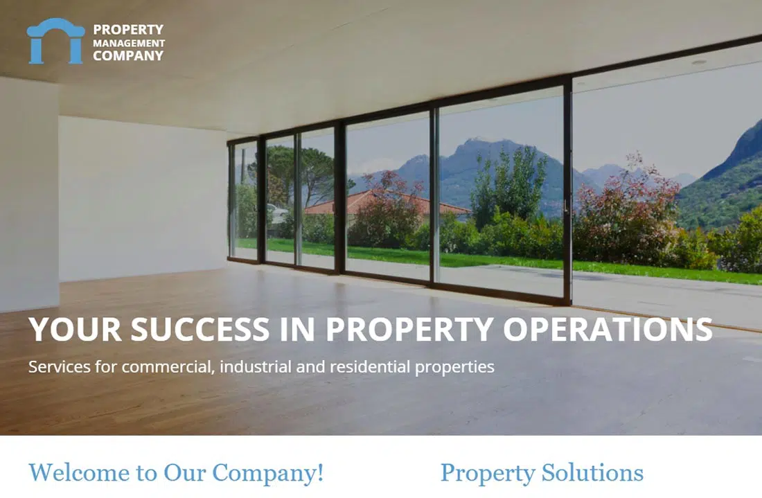 Live preview for Property Management Responsive Website Template 