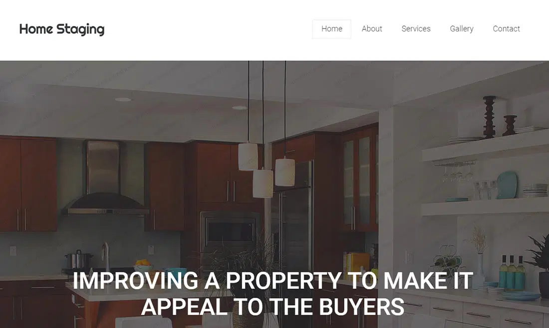 Live preview for Home Staging Website Template Real Estate Website Template