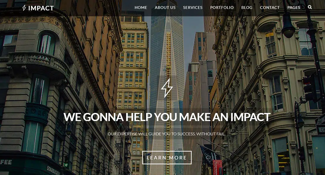 Impact By Distinctive Themes Simple Website Template