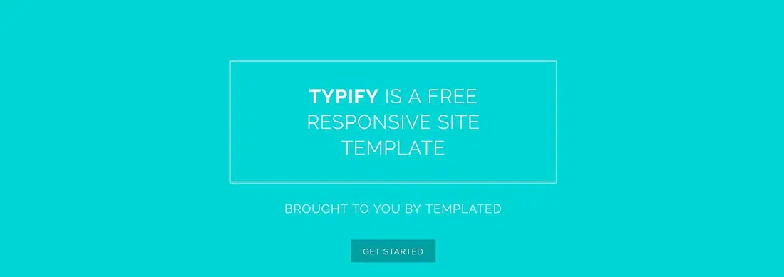 Typify - TEMPLATED Simple Website Template
