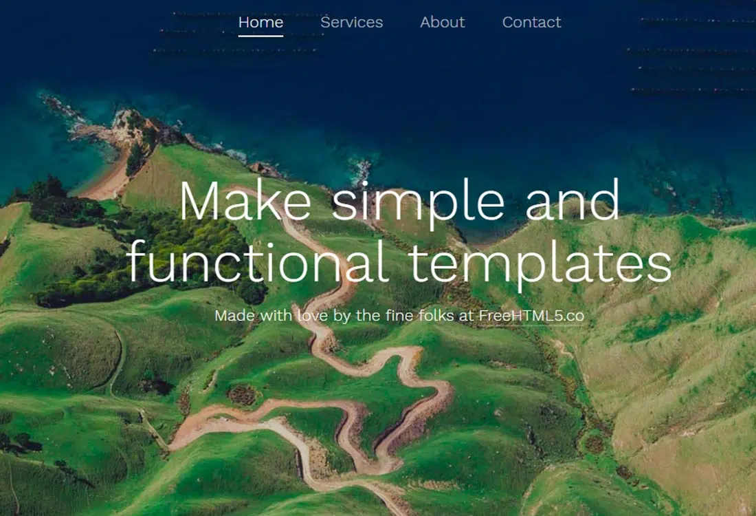 Simple Free Website Template Using Bootstrap - Free HTML5