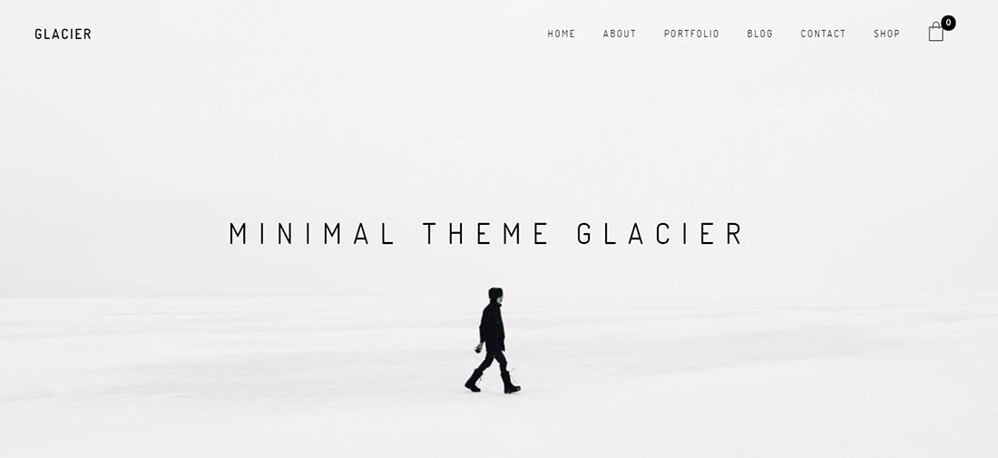 Glacier - Minimal WordPress Portfolio Theme