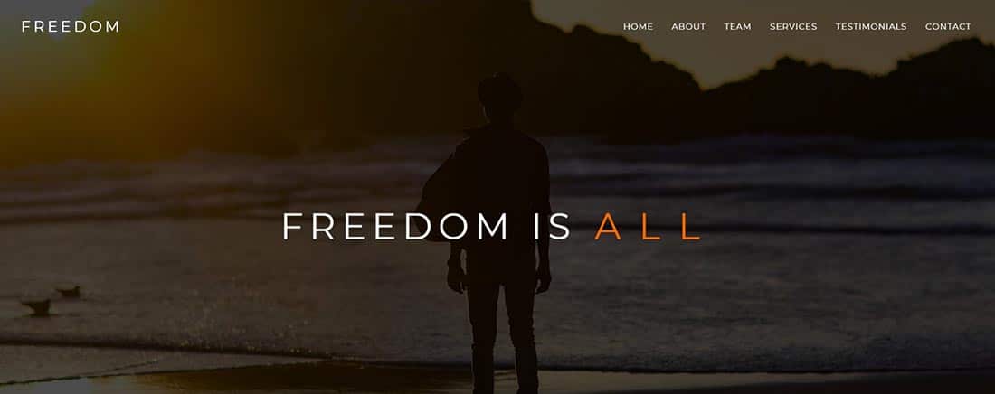 Freedom - Responsive One Page WordPress Theme