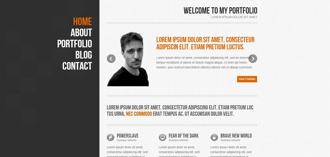 Temptation - a Single Page Template PHP