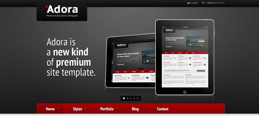 Adora - Premium Business & Portfolio Template Preview - ThemeForest PHP template for web designers