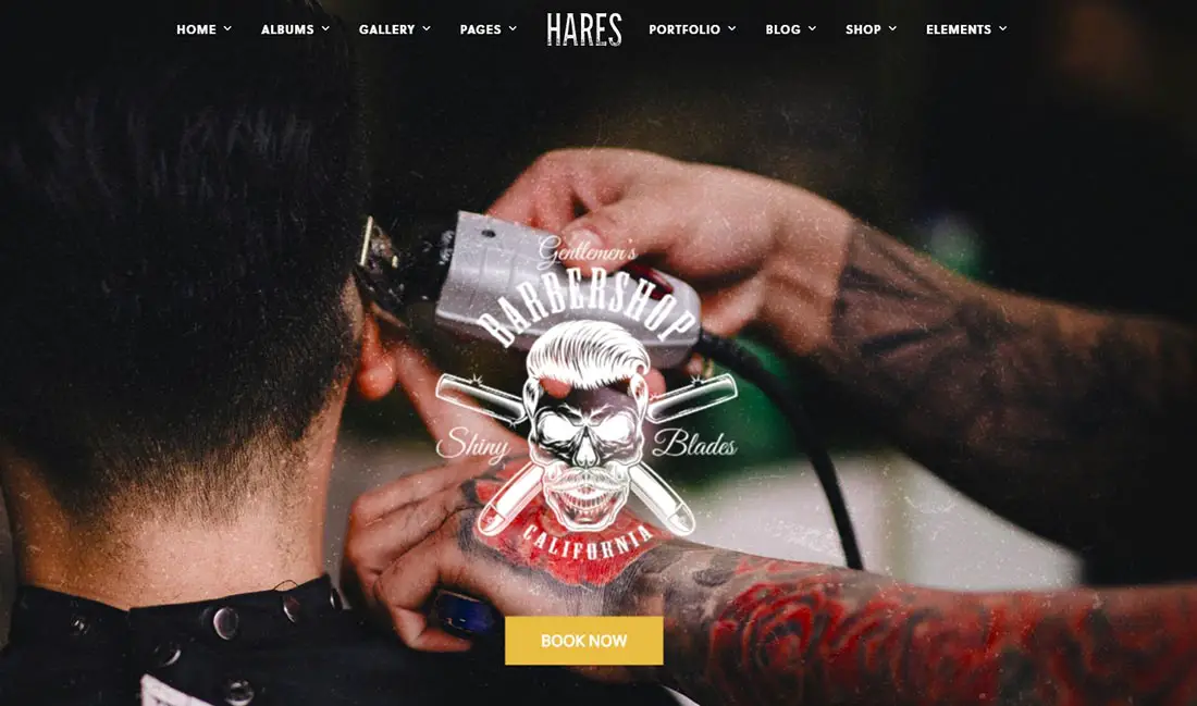 Barber Shop - Hares Vintage WordPress Theme