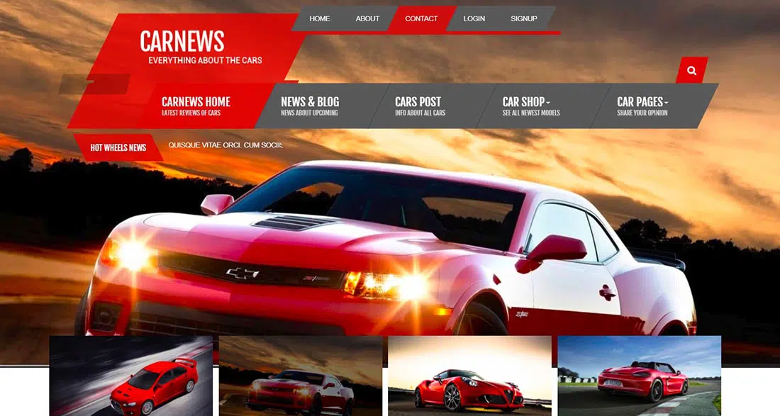 Car News - HTML for Car Website News Template