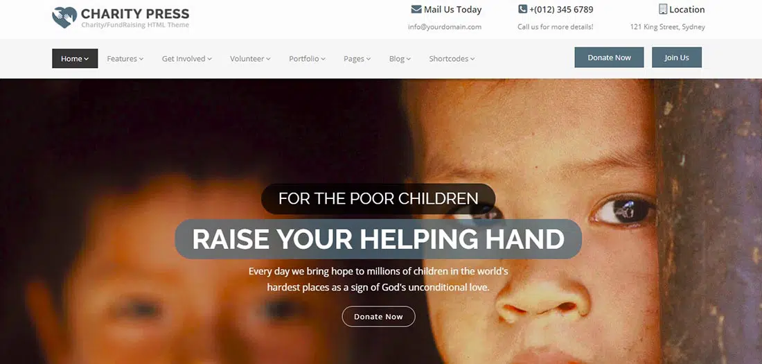 CharityPress - Non Profit Website Template