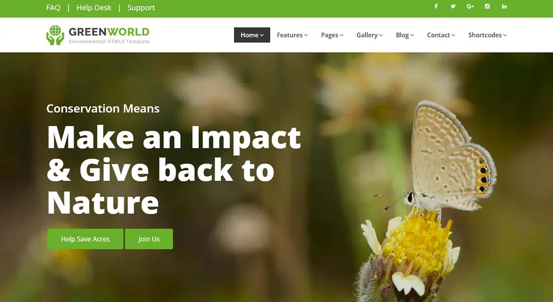 GreenWorld - Non Profit Website Template