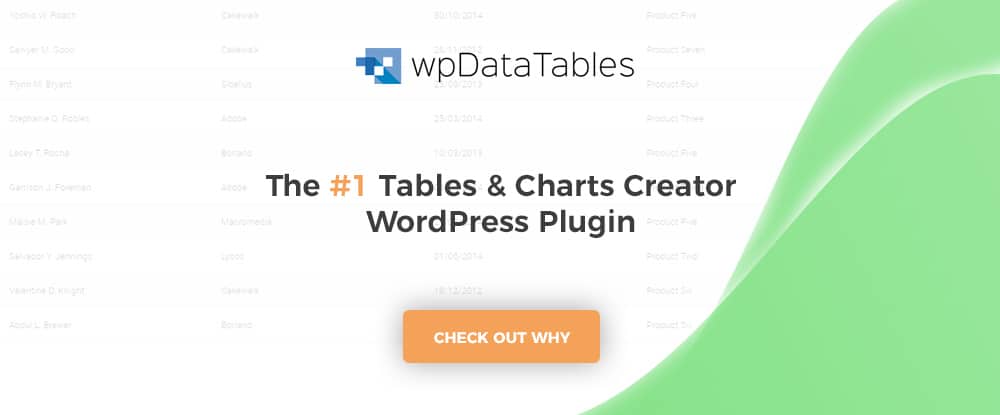 Wp Data Tables plug-in