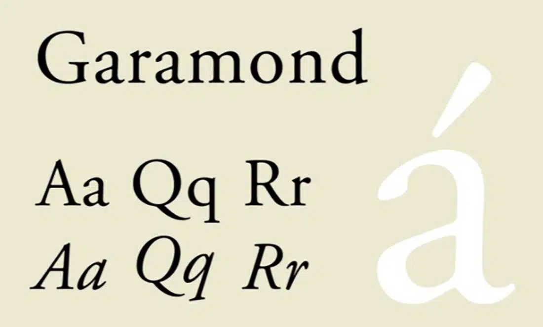 19 Garamond Worst Font