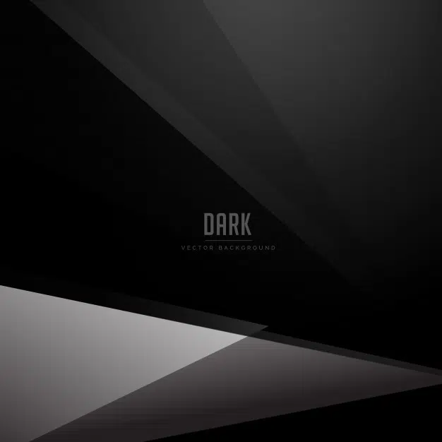 Black dark background with a geometric gray shape