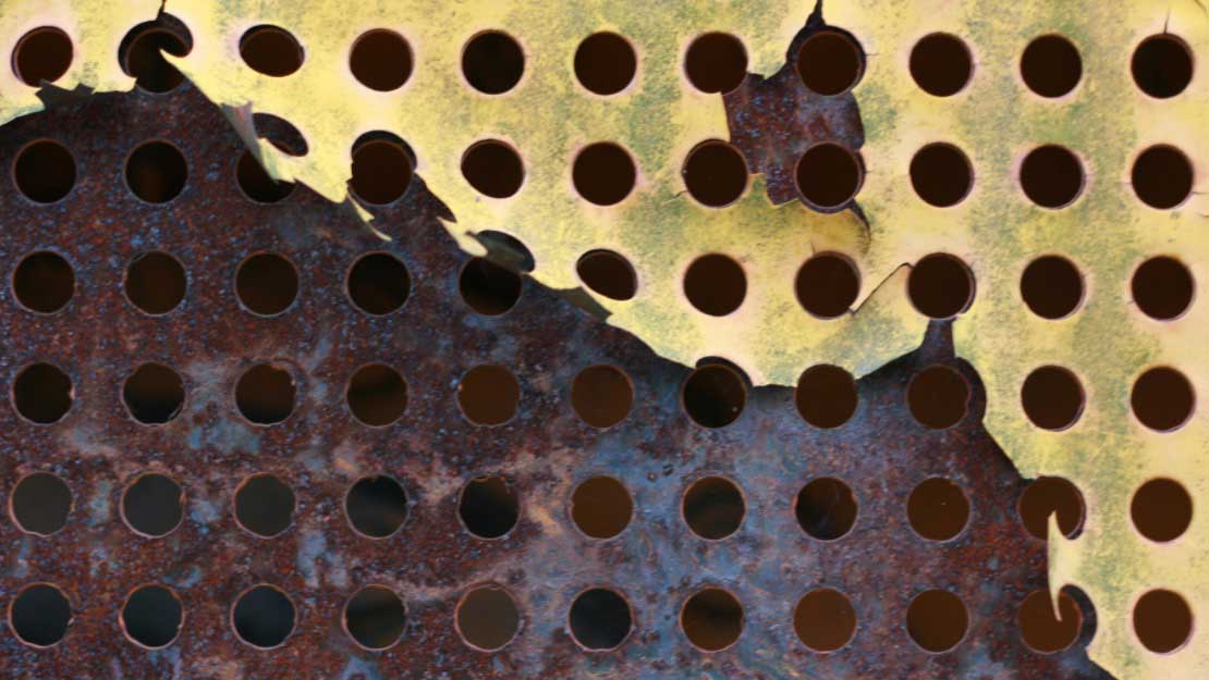 24 Rusted Perforated Panel