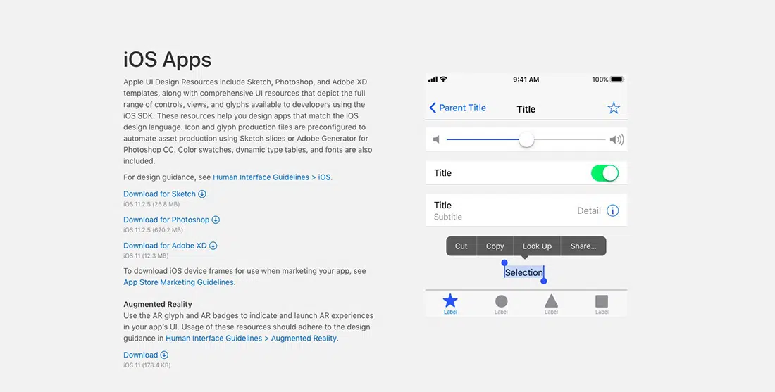 10 Apple UI Design Resources for Photoshop and Sketch