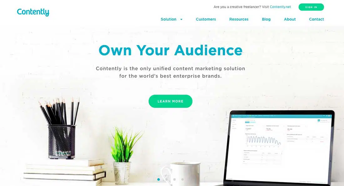 10 Contently Landing Page