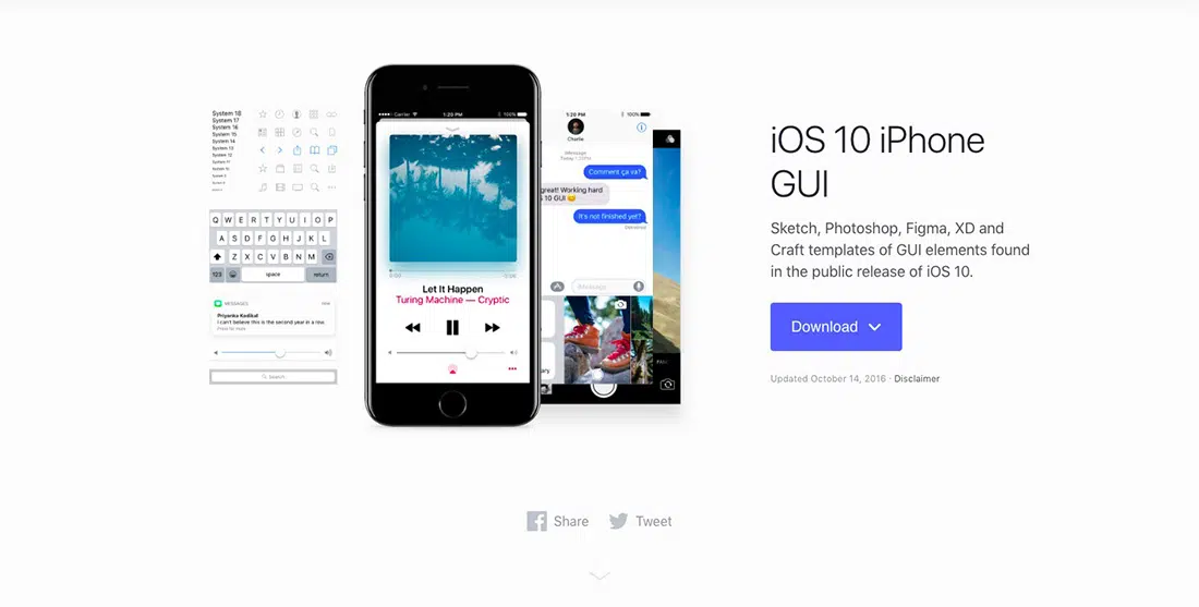 11 Facebook iOS 10 UI kit UI components