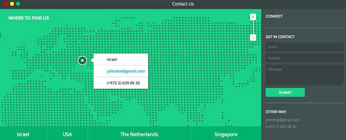 13 Responsive Contact Form with Map