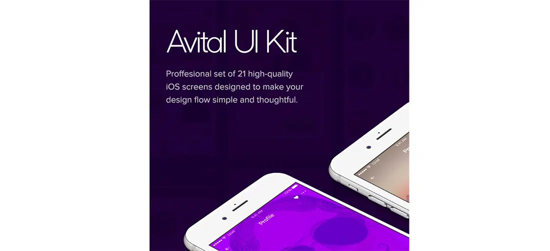 16 Avital- Free UI kit for mobile apps