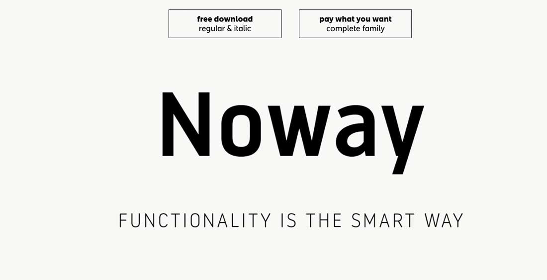16 Noway Contemporary Font