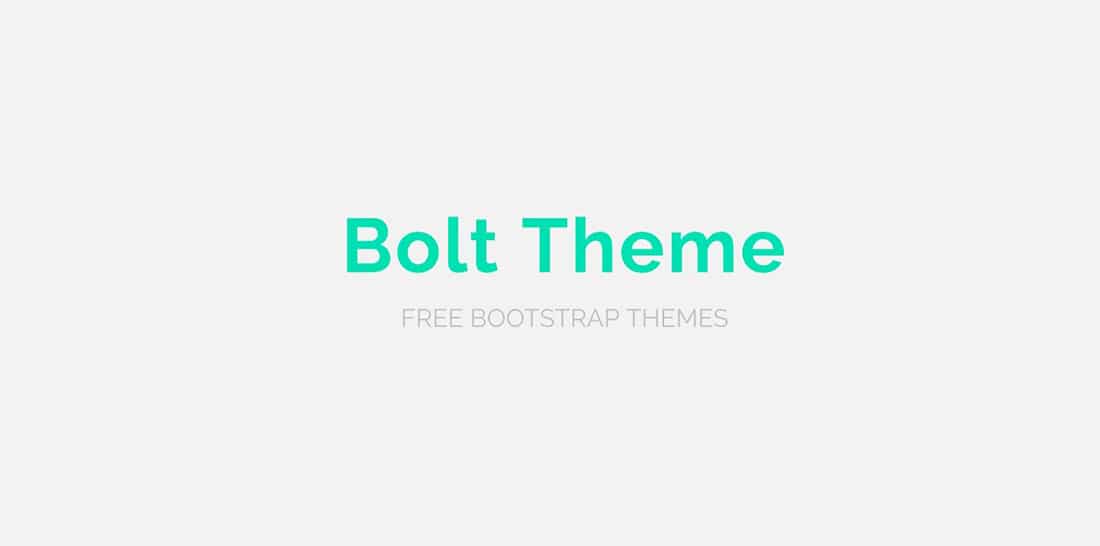 18 Bolt Free Boostrap Theme