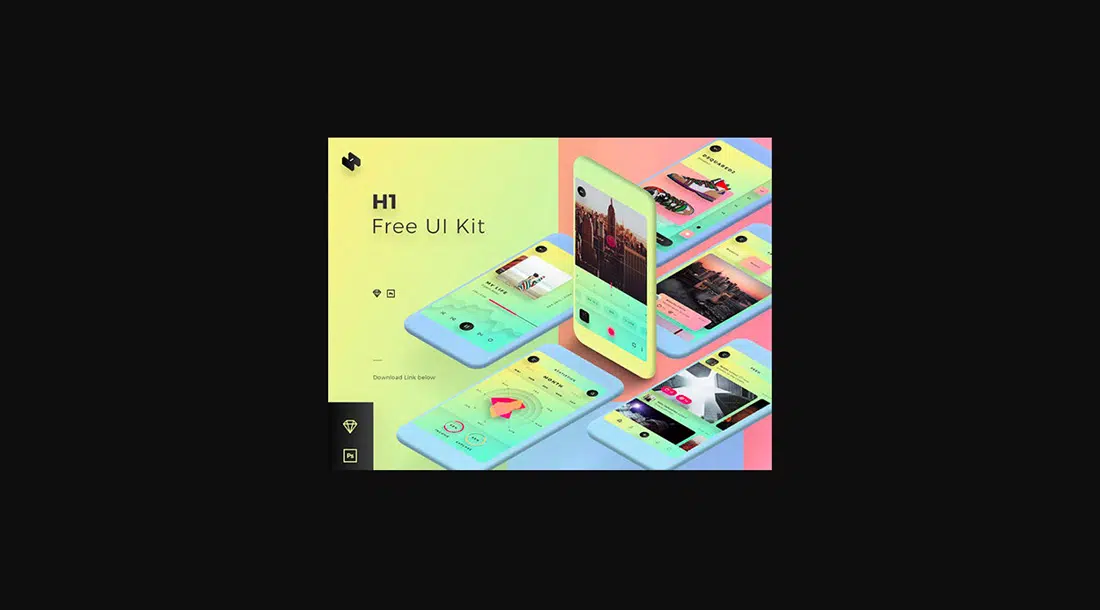 3 H1- A colorful mobile UI kit